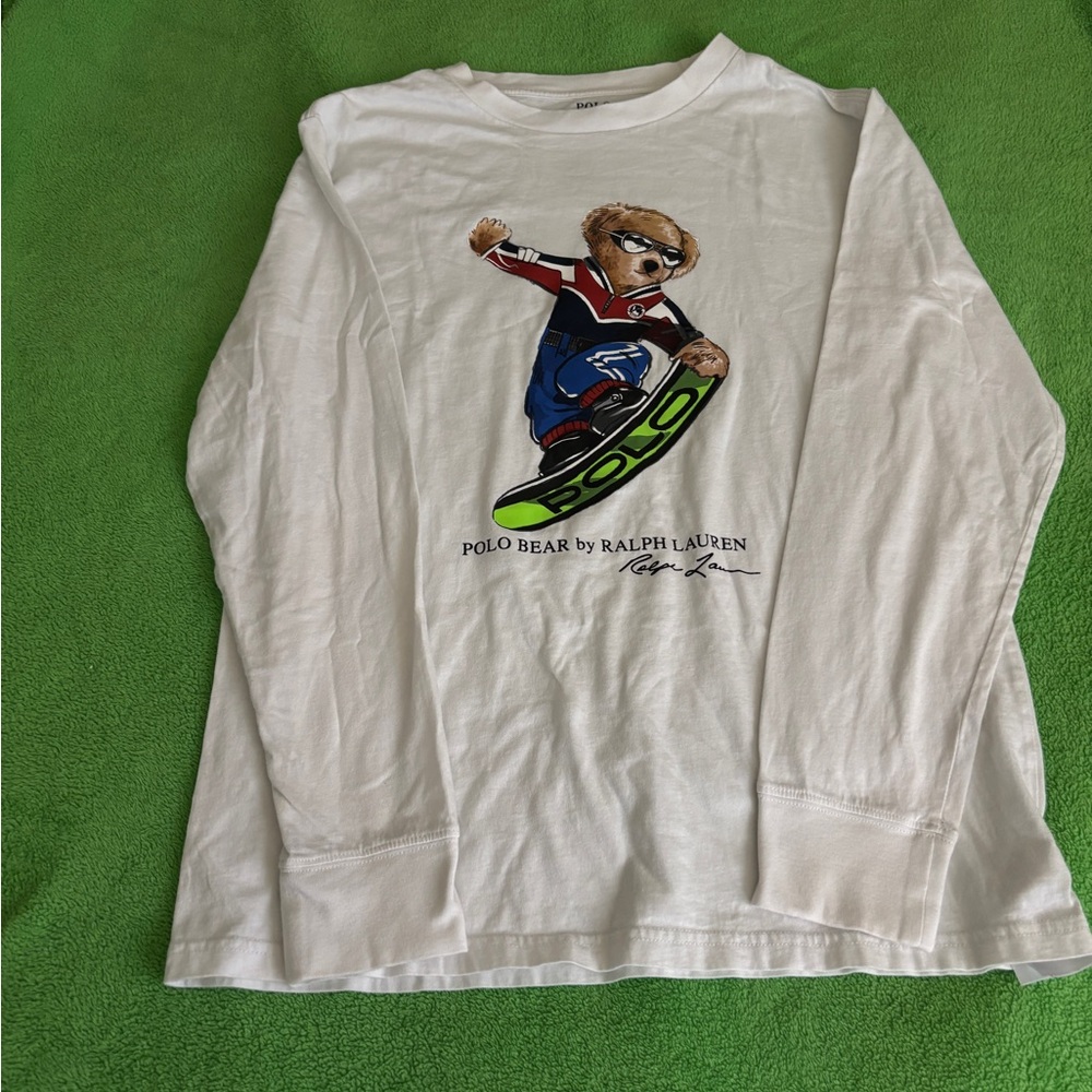 Polo by Ralph Lauren White Long Sleeve Tee